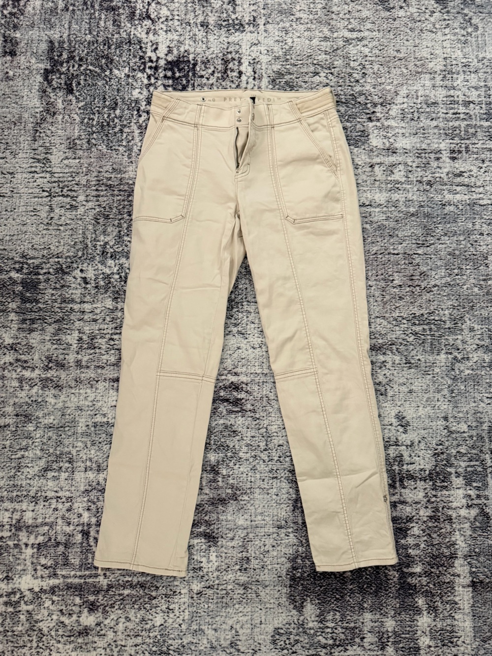 White House Black Market Cropped Ankle Pants in khaki